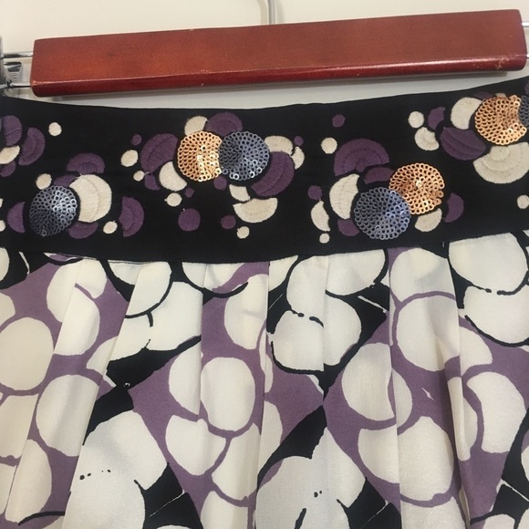 Anthropologie Floreat Silk Ocean Mist Skirt Sz. 4 BNWT - Picture 7 of 15